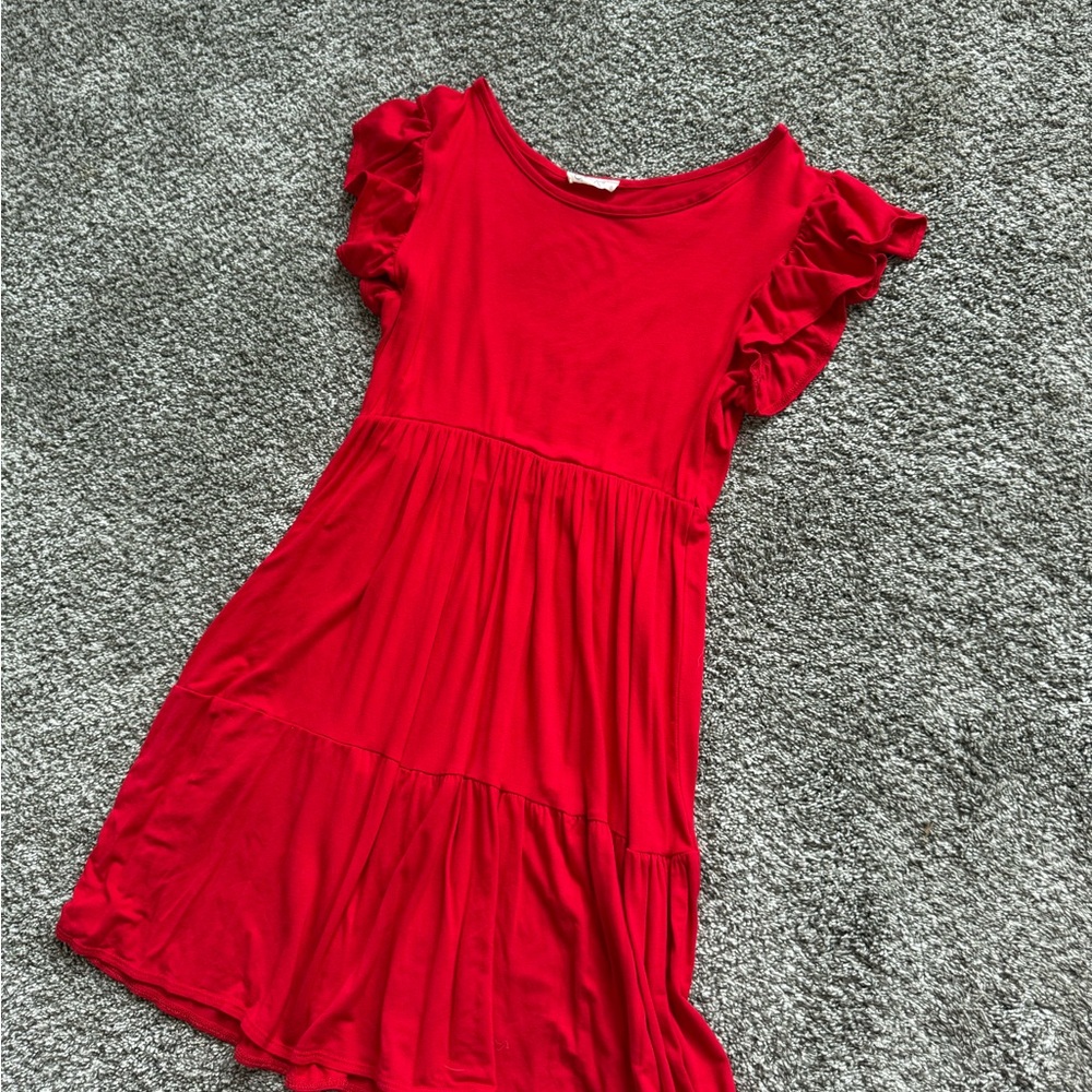 Olivia Rae Vibrant Red Kids Dress